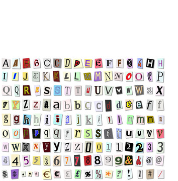 撕紙的字體