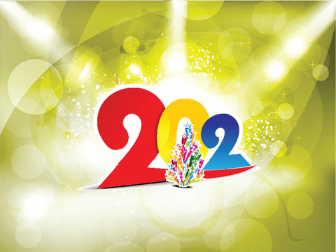 聚光燈下的新年背景