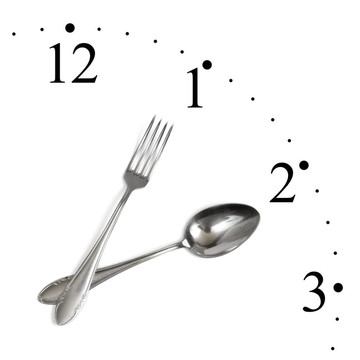 用勺和叉制成的時鐘