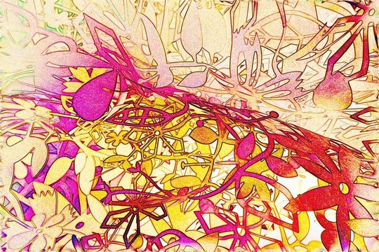 超現(xiàn)實(shí)的素描紙葉