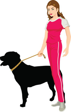 美女與Rottweiler