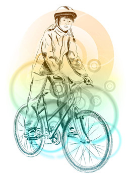 女孩的自行車