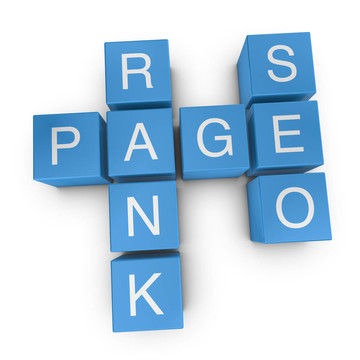 PageRank SEO 3d縱橫的白色背景
