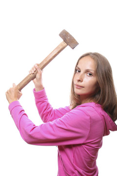女人用錘