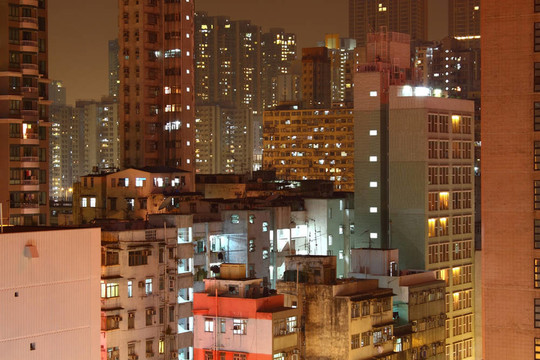 香港市中心的夜晚