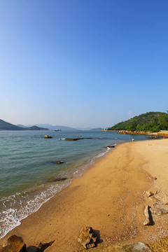 在香港海灘的Cheung Chau。