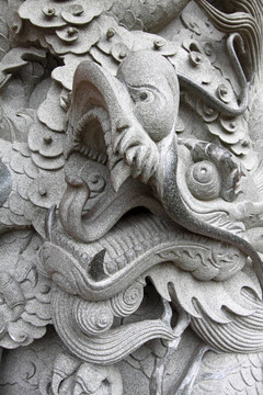 在中國(guó)龍的雕刻