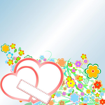 玫瑰與心的背景。情人節(jié)或結(jié)婚證