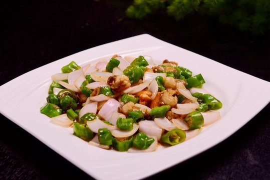 洋蔥炒扇貝