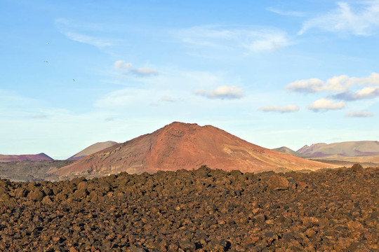 蘭薩羅特島蒂曼法亞國家公園火山；西班牙