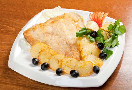 土豆烤鰈魚