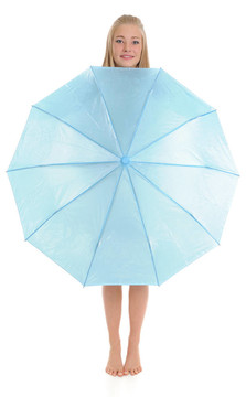 女孩用雨傘