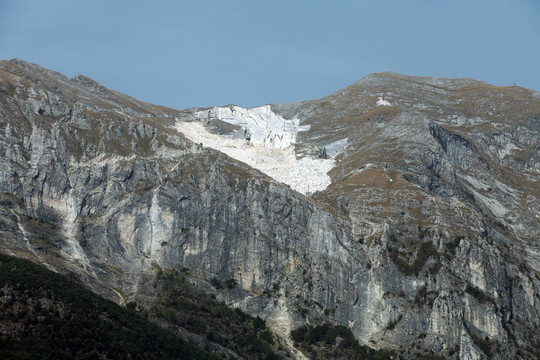 大理石采石場(chǎng)——濱海阿爾卑斯山脈；Carrara；托斯卡納；意大利