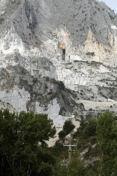 大理石采石場(chǎng)——濱海阿爾卑斯山脈；Carrara；托斯卡納；意大利