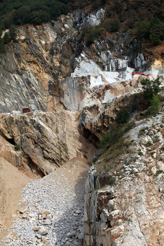 大理石采石場——濱海阿爾卑斯山脈；Carrara；托斯卡納；意大利