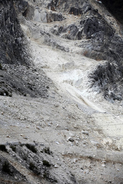 大理石采石場——濱海阿爾卑斯山脈；Carrara；托斯卡納；意大利