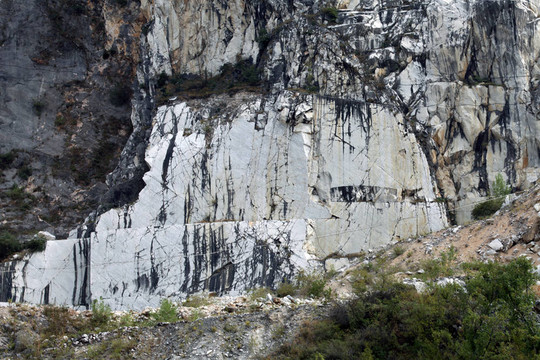 大理石采石場(chǎng)——濱海阿爾卑斯山脈；Carrara；托斯卡納；意大利