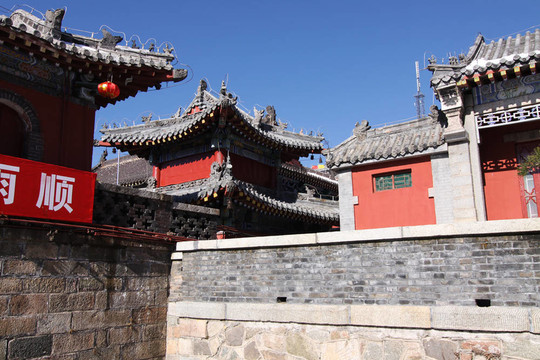 臺山山頂高原上的寺廟