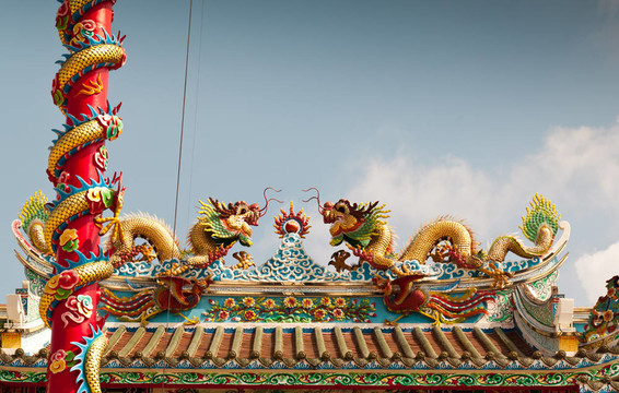 屋頂上的中國(guó)龍