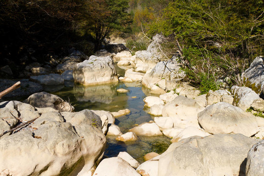 髂瀑布河；Pinarbasi；卡斯塔莫努；土耳其