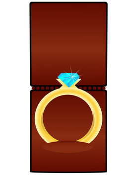 在紅盒子里的結(jié)婚戒指