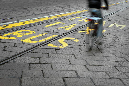 自行車和電車軌道