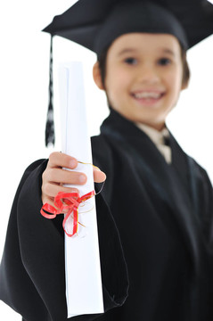 畢業(yè)文憑小學生；成功小學
