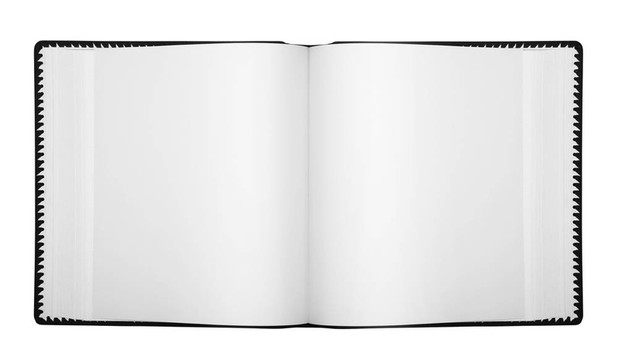 帶有空白頁的開放相冊(cè)