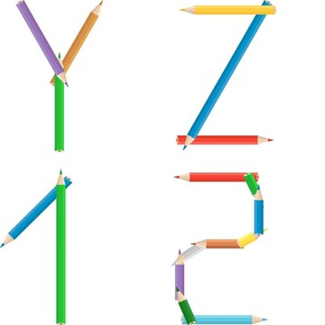 彩色鉛筆字母