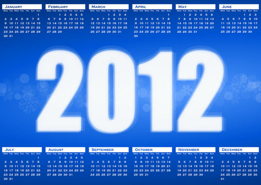 2012日歷