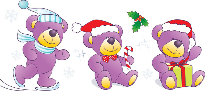 圣誕節(jié)；winter Teddy熊