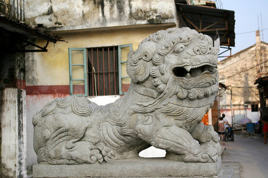 中國的獅子雕像