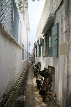 在香港村的小巷