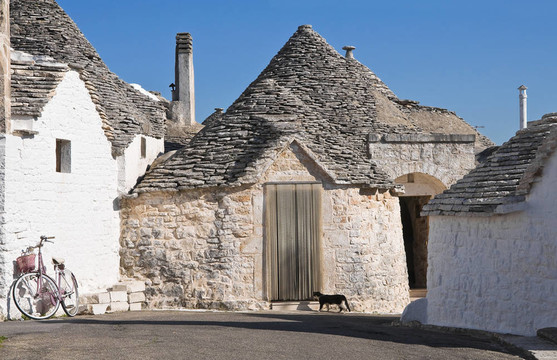 Alberobello s Trulli。普利亞。意大利.
