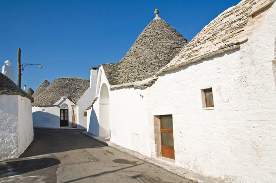 Alberobello s Trulli。普利亞。意大利.