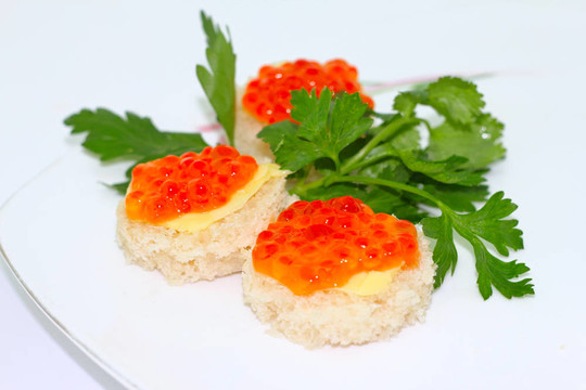 魚子醬點(diǎn)心或食物