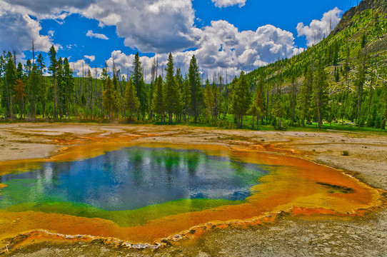 美麗的Green Geyser