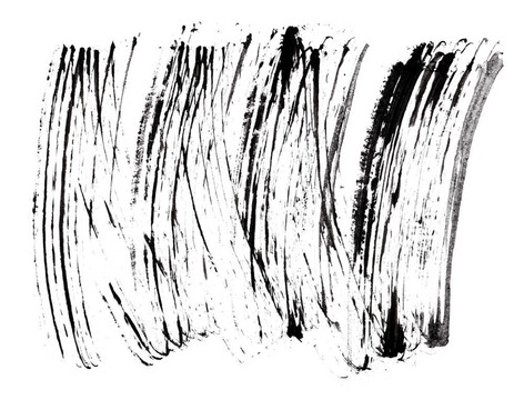 中風(fēng)（樣本）黑色睫毛膏；白色宏觀上孤立