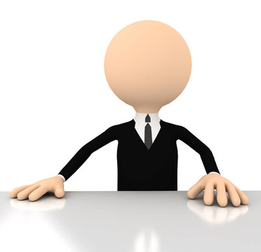 3D商人坐。