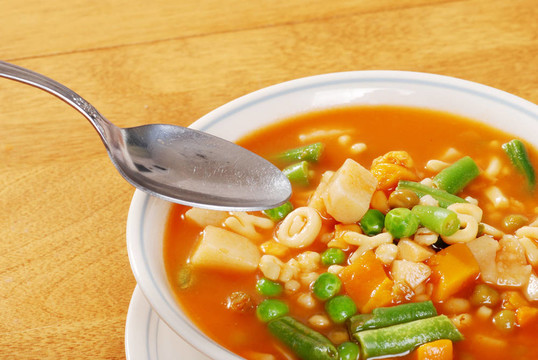 準(zhǔn)備吃蔬菜湯