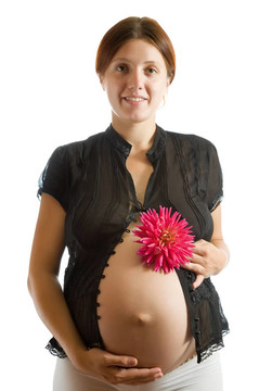 孕婦花白