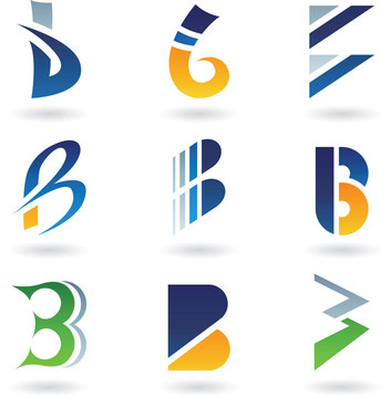 字母B的抽象圖標(biāo)