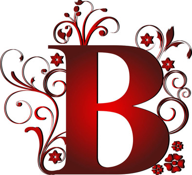 大寫字母B紅