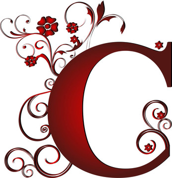 大寫字母C紅