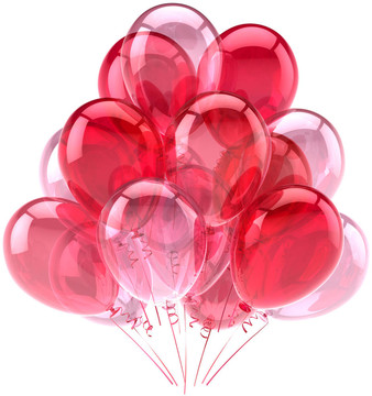 粉紅生日氣球浪漫