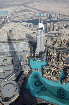 從Burj Khalifa；阿聯(lián)酋迪拜