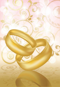 兩個(gè)黃金結(jié)婚戒指
