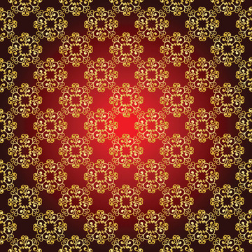 紅色和金色背景