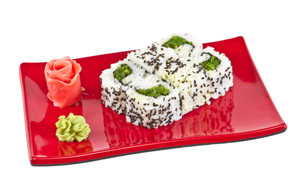 日本的素食卷的海苔