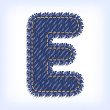 牛仔褲字母